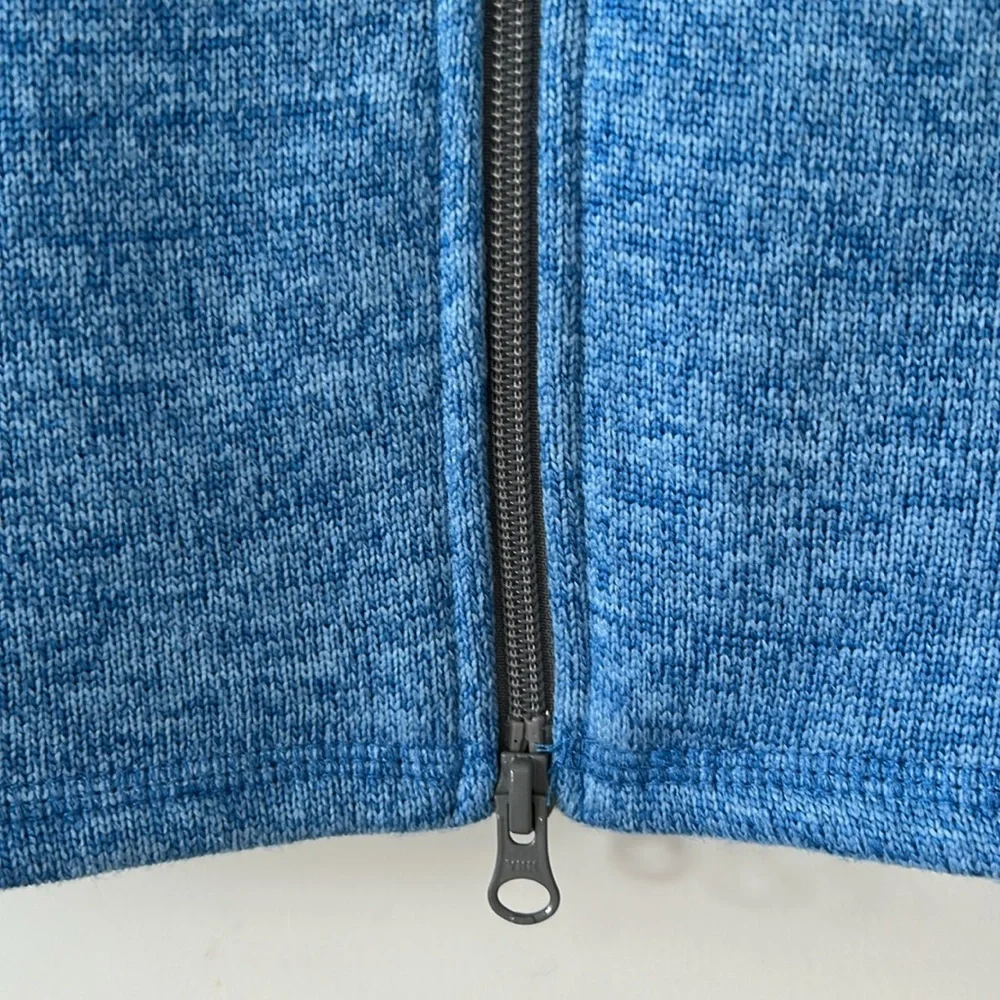 Johnnie-O Denalis Double-Zip Fleece Vest in Tide Blue w 3 Pockets Sz Medium